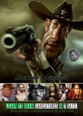 Learn To Draw Caricatures in 7 Days | Alexander Novoseltsev - Caricatures cover